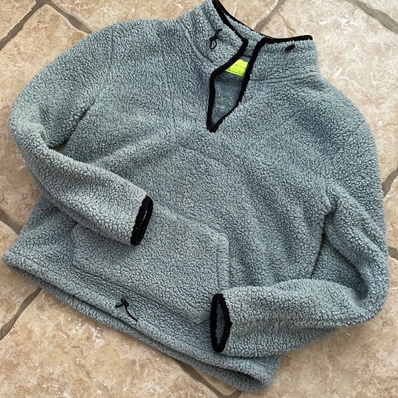 Playing for Keeps Blue Fleece Sweater - Picture 1 of 5